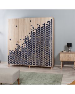 HANAH  HOME Ormar İmaj 123, svetlobraon/plava