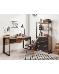 HANAH HOME Radni sto COSMO-TKM.10, crna/braon