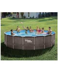 SUMMER WAVES Okrugli bazen sa metalnim ramom Ratan 3,05x0,76cm