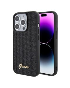Maska za iPhone 15 Pro 6.1 (GUHCP15LPMSDGSK) Guess Hc PU Disco Script Metal - GUHCP15LPMSDGSK