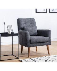 ATELIER DEL SOFA Fotelja Zeni Berjer, tamnosiva - 867UNQ1004