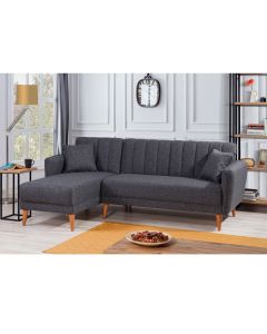 ATELIER DEL SOFA Ugaona garnitura Aqua, leva, tamnosiva - 867UNQ1433