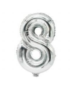 DOMY Balon folija br.8, srebrna - 86838