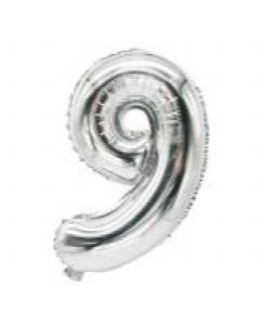 DOMY Balon folija br.9, srebrna - 86839