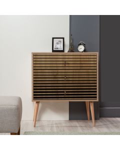 HANAH HOME Komoda za spavaću sobu Trio - 220, svetlo braon