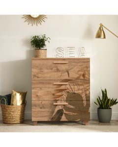 HANAH HOME Komoda za spavaću sobu Leva Gravis Forest, braon