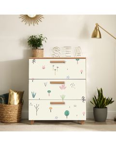 HANAH HOME Komoda za dečiju sobu Leva Gravis Jungle, braon/bela