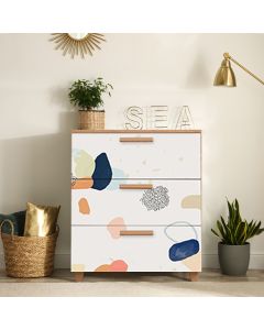 HANAH HOME Komoda za spavaću sobu Leva Gravis Pied, braon/bela