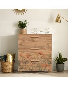 HANAH HOME Komoda za spavaću sobu Leva Gravis Tulip, braon