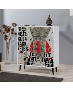 HANAH HOME Komoda za dnevnu sobu Multilüx Article, bela