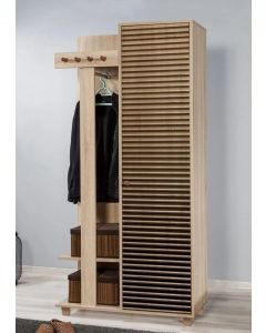 HANAH HOME Ormar za predsoblje sa čivilukom Garmanto 90 - 220, svetlo braon