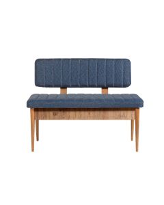 HANAH HOME Klupa Vina Bank, tamnoplava/braon