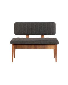 HANAH HOME Klupa Vina Bank, antracit/braon