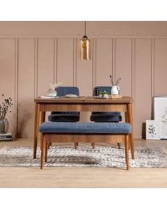 HANAH HOME Trpezarijski set Vina 1048, plava/braon - 869VEL5134
