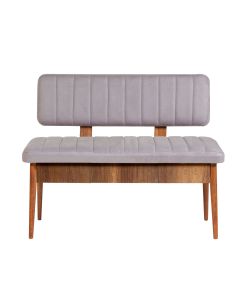 HANAH HOME Klupa Vina Bank, siva/braon