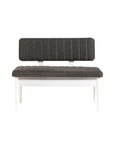 HANAH HOME Klupa Vina Bank, antracit/bela