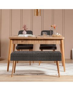 HANAH HOME Set trpezarijski sto i stolice Vina 1053, 3, antracit