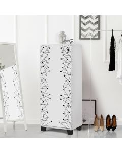 HANAH HOME Cipelarnik Filinta 801, bela/crna - 869VEL6503