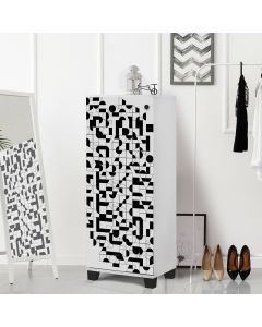 HANAH HOME Cipelarnik Filinta 802, bela/crna - 869VEL6504