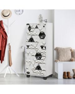 HANAH HOME Cipelarnik Filinta 803, bela/crna - 869VEL6505