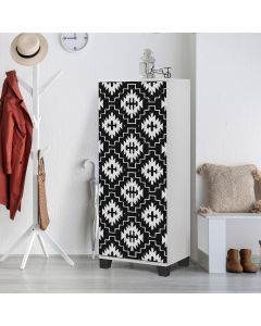 HANAH HOME Cipelarnik Filinta Swan, bela/crna