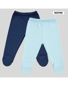 Mafimi Pamučne Pantalonice sa stopicom set od 2 - teget, aqva - P-123756