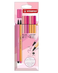 STABILO Flomasteri tanki Point 88 + Pen 68 STABILO LOVE 1/8 - 87-3576