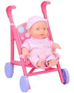 My Baby & Me bebi lutka 20 cm sa kolicima
