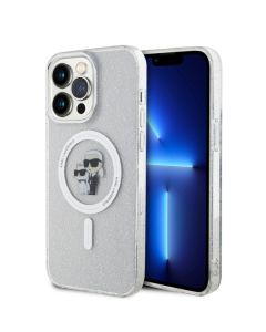 LICENSED KARL LAGERFELD maska za iPhone 15 Pro Max MAGSAFE IML KC, providna/gliter - KLHMP15XHGKCNOT