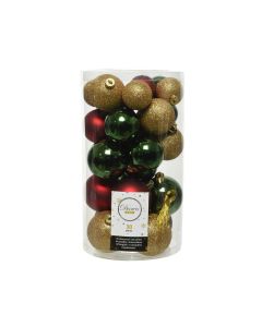 DECORIS Novogodišnje kugle Green mix, set 1/30 - 8720194930274