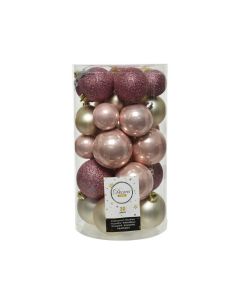 DECORIS Novogodišnje kugle Rose gold mix, set 1/30 - 8720194931172