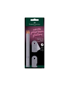FABER CASTELL Grafitne olovke Polyblister 2Sparkle+rezač+gumica218482 dapple gray - E475