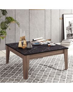 HANAH HOME Klub sto Lorenz, crna/braon - 875ZNA2812