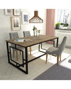 HANAH HOME Trpezarijski sto Alin, crna/braon - 875ZNA2903
