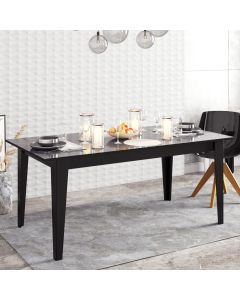 HANAH HOME Trpezarijski sto Polka, crna - 875ZNA2907