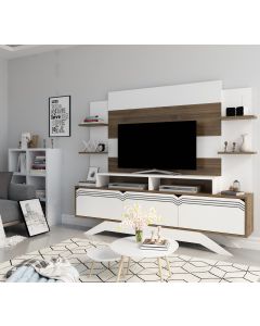 HANAH HOME TV komoda Delpi, bela/braon - 875ZNA3027