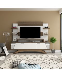HANAH HOME TV komoda Deparo, bela/braon - 875ZNA3028
