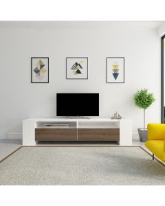 HANAH HOME TV komoda Sosruko, bela/braon - 875ZNA3034