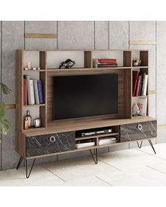 HANAH HOME TV komoda Lorenz, braon/crna - 875ZNA3054