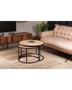 HANAH HOME Set klub stolova Tambur, braon - 875ZNA3303