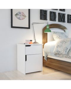 HANAH HOME Noćni ormarić Asra, bela - 875ZNA3402