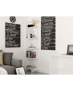 HANAH HOME Polica za knjige Als, bela - 875ZNA3601
