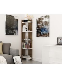 HANAH HOME Polica za knjige Als, bela/braon - 875ZNA3602