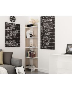 HANAH HOME Polica za knjige Als, bela/krem - 875ZNA3603