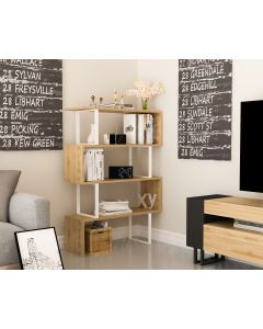 HANAH HOME Polica za knjige Adriana, bela/krem - 875ZNA3620
