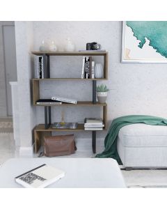 HANAH HOME Polica za knjige Adriana, crna/braon - 875ZNA3624