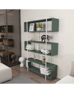 HANAH HOME Polica za knjige Bruti, zelena/bela - 875ZNA4512