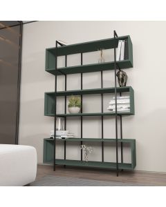 HANAH HOME Polica za knjige Bruti, zelena/crna - 875ZNA4514