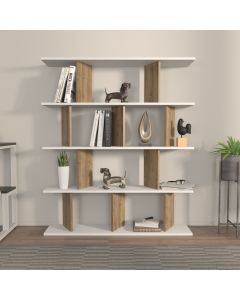 HANAH HOME Polica za knjige Grace, bela/krem - 875ZNA4618