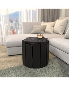 HANAH HOME Set klub stolova Lori, crna mermerna